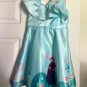 Disney Aqua Dress with Floral Embroidery